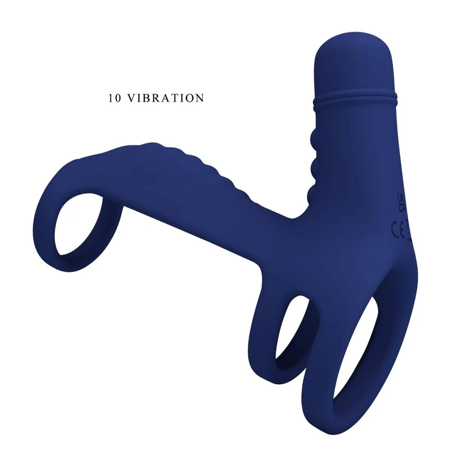 PRETTY LOVE - ELISH VIBRATIONSRING MIT VERLNGERUNG BLAU